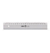 Kunststoff-Lineal 010200000 rauchgrau-transparent 20cm mit Facette und Tuschekante