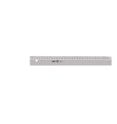 Kunststoff-Lineal 010400000 rauchgrau-transparent 40cm mit Facette und Tuschekante
