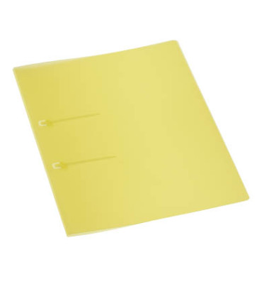 Schnellhefter 9038-00007, A4, gelb, Kunststoff, Vorderdeckel transparent
