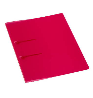 Schnellhefter 9038-00008, A4, rot, Kunststoff, Vorderdeckel transparent
