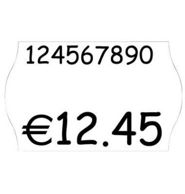 Preisetiketten 9420477, 26x16mm, weiß wiederablösbar, 21.600 Etiketten
