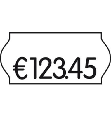 Preisetiketten, 26x12mm, weiß wiederablösbar, 27.000 Etiketten