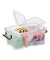Aufbewahrungsbox Ablagebox HW671 2006710110, 12 Liter, mit Deckel, au&szlig;en 40x29,5x18,3cm, Kunststoff transparent