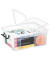 Aufbewahrungsbox Ablagebox HW673 2006730110, 24 Liter mit Deckel, für A4, außen 500x395x175mm, Kunststoff transparent