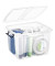 Aufbewahrungsbox Ablagebox HW674 2006740110, 40 Liter, mit Deckel, au&szlig;en 50x39,5x32,9cm, Kunststoff transparent