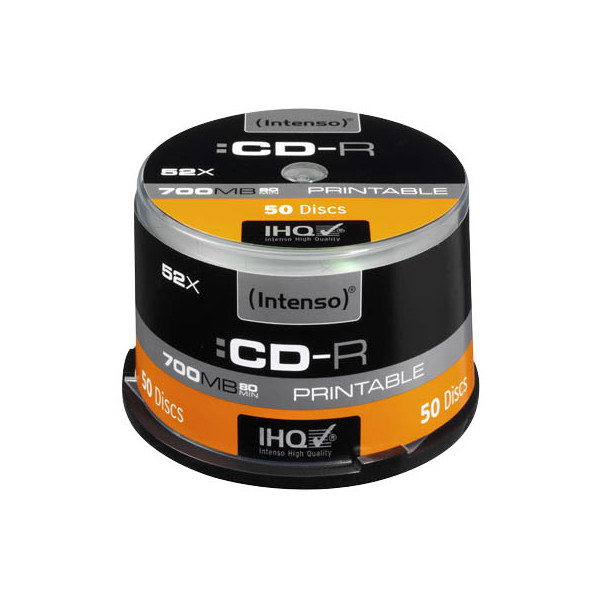 4034303004157 - printable CD-R 12cm 1x50 Intenso CD-R 80   700MB 52x Speed printable scr res 1801125 4034303004157
