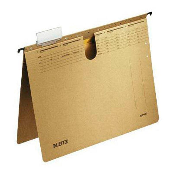 4002432474585 - LEITZ Hängehefter ALPHA® 1914 Karton naturbraun DIN A4 1x kaufmännische Heftung 25 St