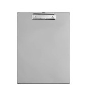 Klemmbrett 2335295, A4, silber, Karton mit Kunststoffüberzug, inkl Aufhängeöse