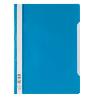 Schnellhefter 979257306, A4, hellblau, Kunststoff, Vorderdeckel transparent