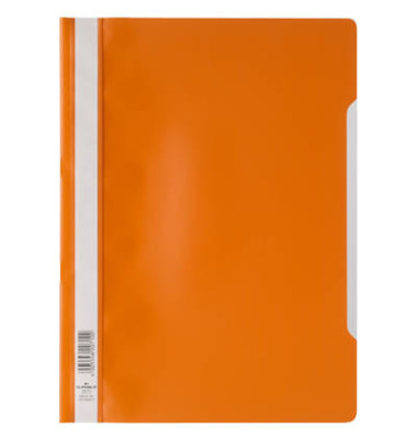 Schnellhefter 979257309, A4, orange, Kunststoff, Vorderdeckel transparent