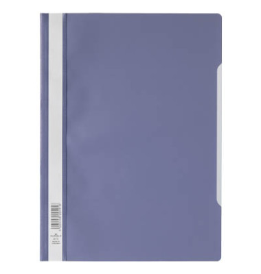Schnellhefter 979257312, A4, lila, Kunststoff, Vorderdeckel transparent