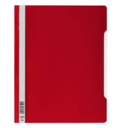 Schnellhefter 257003, A4+, rot, Polyvinylchlorid (PVC), Vorderdeckel transparent