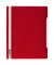 Schnellhefter 257003, A4+, rot, Polyvinylchlorid (PVC), Vorderdeckel transparent