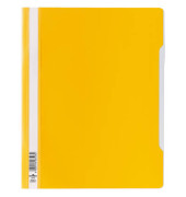 Schnellhefter 257004, A4+, gelb, Polyvinylchlorid (PVC), Vorderdeckel transparent