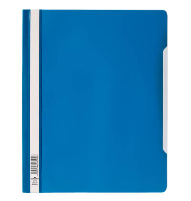 Schnellhefter 257006, A4+, blau, Polyvinylchlorid (PVC), Vorderdeckel transparent