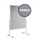 Moderationstafel Pro 638 01 82, 120x150cm, Glasfaser + Glasfaser (beidseitig), pinnbar, mit Rollen, grau + grau