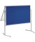 Kombistellwand professionell, klappbar, 6380782, Tafel: 150x120cm (HxB), Textil + Whiteboard, Aluminiumrahmen