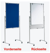 Kombistellwand Professionell, 6380982, Tafel: 120x75cm (HxB), Filz/Whiteboard, Aluminium