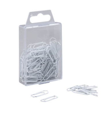 Büroklammern 0.9400, 26mm, Metall lackiert weiß Büroklammern 0.9400, 26mm, Metall lackiert weiß