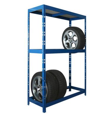 Reifenregal 130,0 x 50,0 x 180,0 cm blau 1 Fachboden