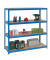 Weitspannregal 150,0 x 80,0 x 240,0 cm blau 4 Fachböden