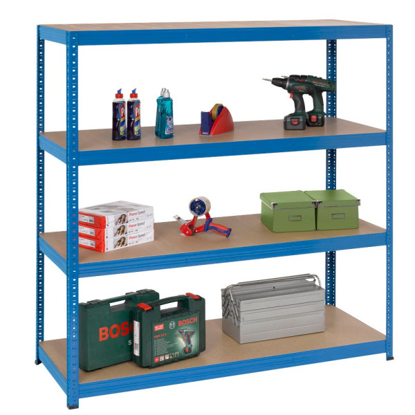 4260054775804 - Spannregal Weitspann-Steckregal Regale max Belastbarkeit 1400 kg Gr B H T 150 cm x 240 cm x 80 cm blau Werkstatt-Regale Regale 4260054775804 - Spannregal Weitspann-Steckregal Regale max Belastbarkeit 1400 kg Gr B H T 150 cm x 240 cm x 80 cm blau Werkstatt-Regale Regale