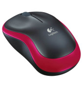 PC-Maus Wireless Mouse M185 910-002240, 3 Tasten, kabellos, USB-Funk, optisch, schwarz, rot