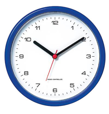 Funkwanduhr Design blau Ø 25cm Funkwanduhr Design blau Ø 25cm