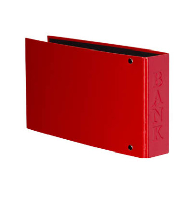 Bankordner VELOCOLOR® Classic 4169221, 1/3 A4 45mm schmal Karton vollfarbig hellrot