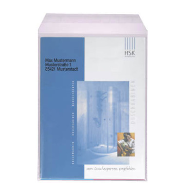 Versandtaschen 2FVDF117363, B4, mit Fenster, haftklebend, transparent