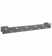 Wandgarderobe 50134, Metall, mit 11 Haken, silber, 1 Stück