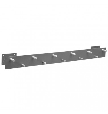 Wandgarderobe 50134, Metall, mit 11 Haken, silber, 1 Stück Wandgarderobe 50134, Metall, mit 11 Haken, silber, 1 Stück