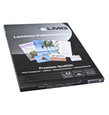 Laminierfolien LMGA3-80, A3, 303x426mm, glänzend