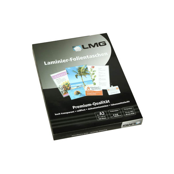 4250504524427 - Laminierfolien A3 2 x 125 mic glänzend 4250504524427 LMGA3-125 100 Stück 4250504524427 - Laminierfolien A3 2 x 125 mic glänzend 4250504524427 LMGA3-125 100 Stück