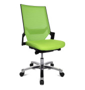 Bürostuhl Autosyncron-1-Alu, grün / silber, bis 110kg