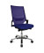 Bürostuhl Autosyncron-1-Alu, blau / silber, bis 110kg