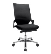 Bürostuhl Autosyncron-2-Alu, schwarz / silber, bis 110kg