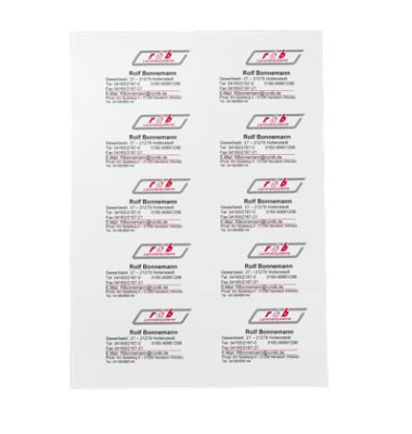 Universalfolie OPTIRUB140, A4, für Inkjetdrucker, S/W-Laserdrucker, Farb-Laserdrucker, S/W-Kopierer, Farb-Kopierer, 0,14mm, wei