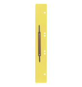 Heftstreifen lang 3011000200, 45x310mm, extra lang, Kunststoff mit Metalldeckleiste, gelb