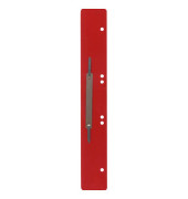 Heftstreifen lang 3011000300, 45x310mm, extra lang, Kunststoff mit Metalldeckleiste, rot