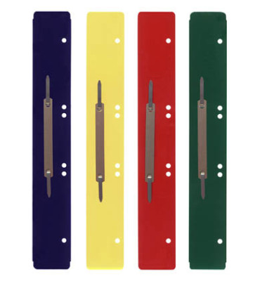 Heftstreifen lang 3041004000, 45x310mm, extra lang, Kunststoff mit Metalldeckleiste, farbig sortiert