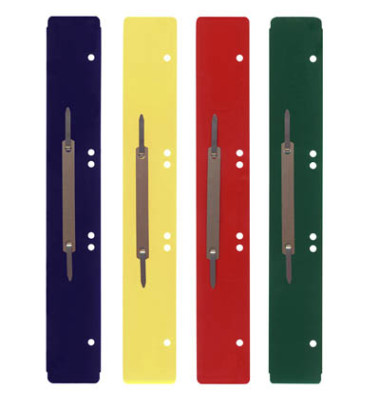 Heftstreifen lang 3041004000, 4,5x31cm (BxL), Kunststoff mit Metalldeckleiste, farbig sortiert