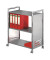 Bürowagen für Ordner alusilber/chrom 70 x 40 x 84cm
