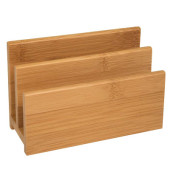 Briefständer Bambus 61307 braun Holz 2 Fächer