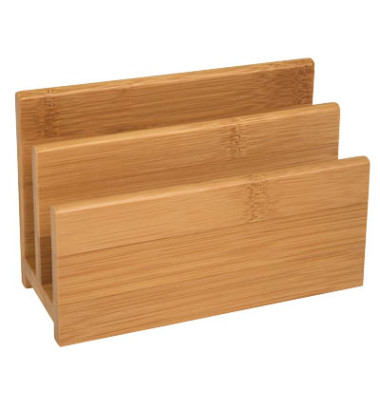 Briefständer Bambus 61307 braun Holz 2 Fächer