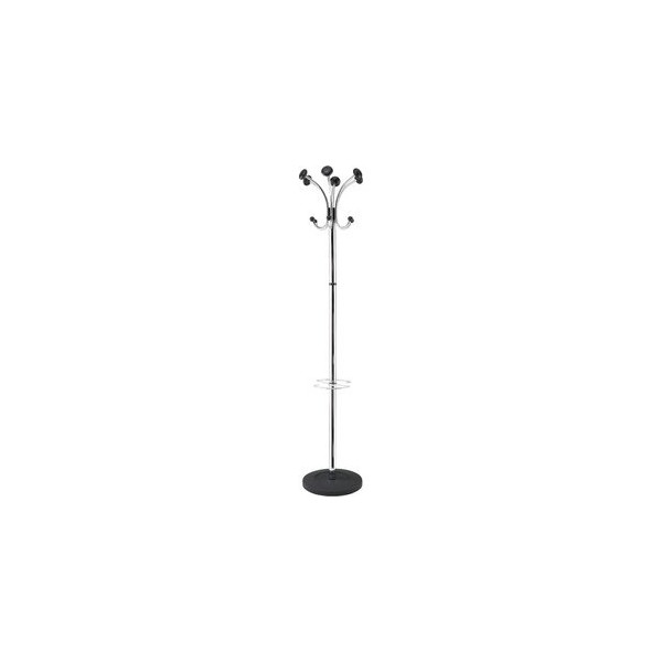 3129710007158 - Garderobenständer Chromy PMCLAS mit 12 Haken Metall schwarz 3129710007158 Alba