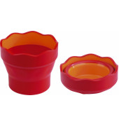 Wasserbecher CLICK & GO rot/orange