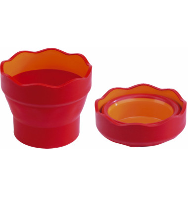 Wasserbecher CLICK & GO rot/orange