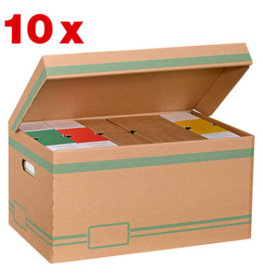 Archivcontainer 278462, braun, innen 52,3x26x34,5cm, Karton Archivcontainer 278462, braun, innen 52,3x26x34,5cm, Karton