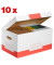 Archivcontainer 276485, weiß/rot, innen 52,3x26x34,5cm, Karton